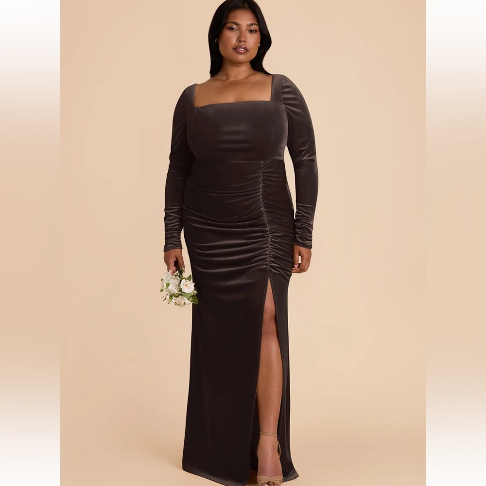 Birdy Grey Ivy Dress in Espresso Brown Velvet